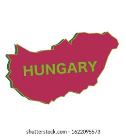 Vector illustration map of Hungary. Special design for web and applications.