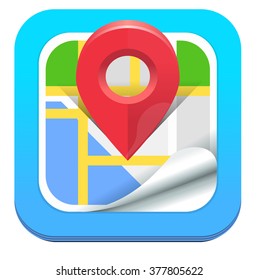 Vector illustration of map icon