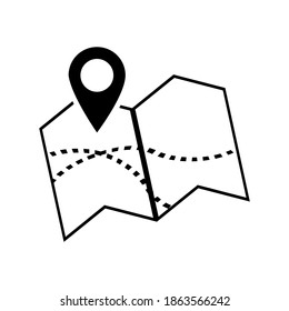 Vektorgrafik von Kartensymbol auf weißem Hintergrund