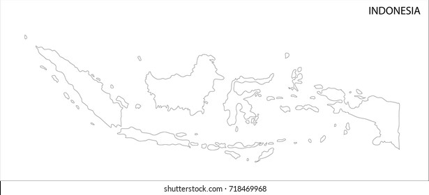 Vector Illustration Map of Indonesia in white background for continue.