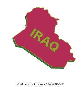 Vector illustration map of Iraq. Special design for web and applications.