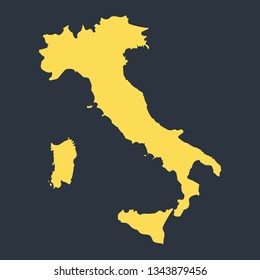 Vector illustration map of Italy