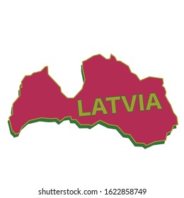 Vector illustration map of Latvia. Special design for web and applications.
