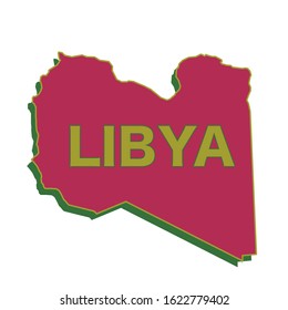 Vector illustration map of Libya. Special design for web and applications.