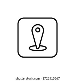 vector illustration map location icon flat design mobile app