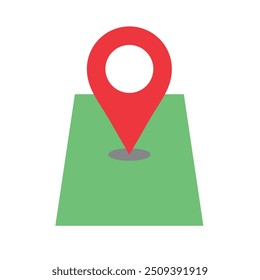 Ilustración vectorial de la ubicación del mapa aislado sobre fondo blanco. Ilustración vectorial