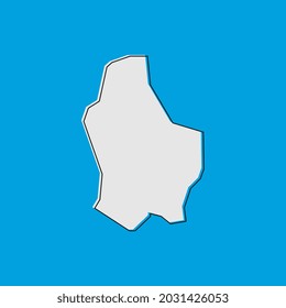 Vector Illustration of the Map of Luxembourg on Blue Background