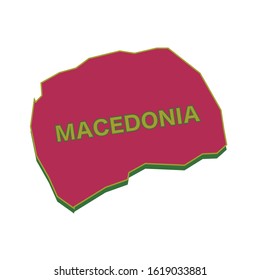 Vector illustration map of Macedonia. Special design for web and applications.