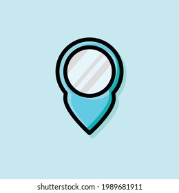 ilustración vectorial de un icono de marcador de mapa.concepto de vector simple