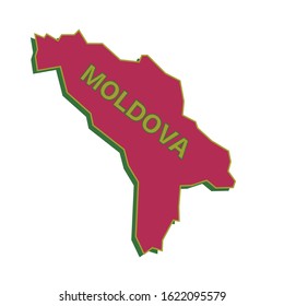 Vector illustration map of Moldova. Special design for web and applications.