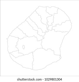 Vector Illustration Map of Nauru in white background for continue