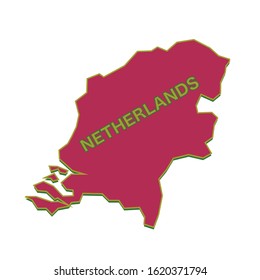 Vector illustration map of Netherlands. Special design for web and applications.