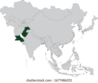 vector illustration of Map of Pakistan with national flag