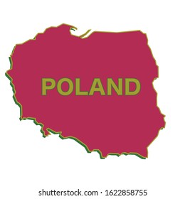 Vector illustration map of Poland. Special design for web and applications.