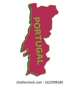 Vector illustration map of Portugal. Special design for web and applications.