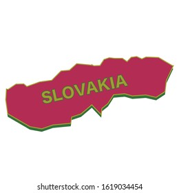 Vector illustration map of Slovakia. Special design for web and applications.