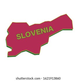 Vector illustration map of Slovenia. Special design for web and applications.