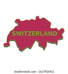 Vector illustration map of Switzerland. Special design for web and applications.