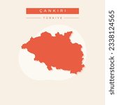 Vector illustration vector of Çankırı map Turkey