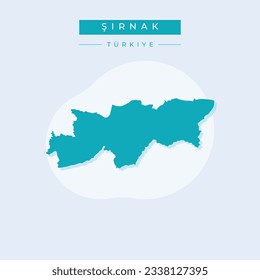 Vector illustration vector of Şırnak map Turkey