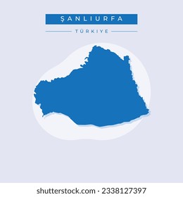 Vector illustration vector of Şanlıurfa map Turkey