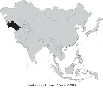 vector illustration of Map of Turkmenistan