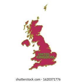 Vector illustration map of United Kingdom. Special design for web and applications.