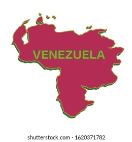Vector illustration map of Venezuela. Special design for web and applications.