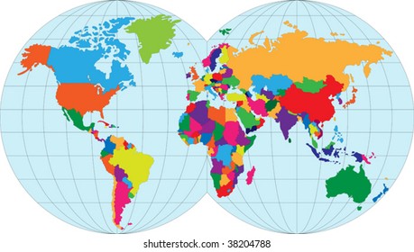 Vector illustration map of the World