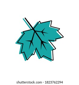 
vector illustration of maple leaf canada