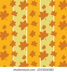 Vector illustration of maple leaf pattern, beautiful autumn background, endless pattern of colorful leaves for fabric paper wrapping etc designs Stock Vector