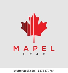 vector illustration of maple leaves.