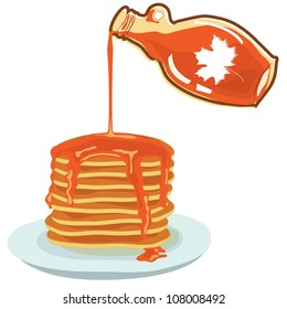 Vector Illustration Of Maple Syrup