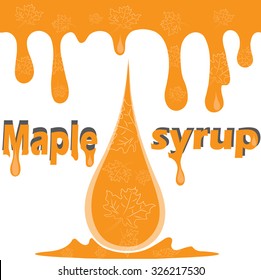 Vector Illustration Of Maple Syrup Label