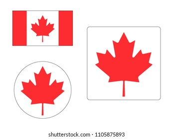 Vector illustration of Maps Set of Canada