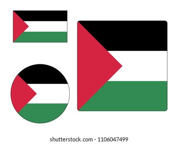 Vector illustration of Maps Set of Palestine
