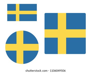 Vector illustration of Maps Set of Sweden