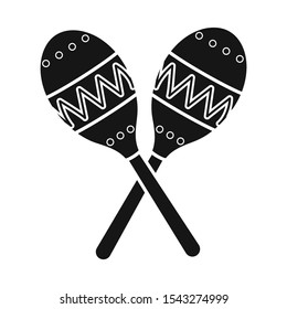 Vector illustration of maraca and instrument sign. Web element of maraca and maracas Stock symbol for web.