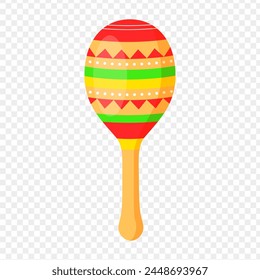 Vector illustration of Maraca on transparent background