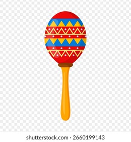 Ilustração vetorial de Maraca em fundo transparente
