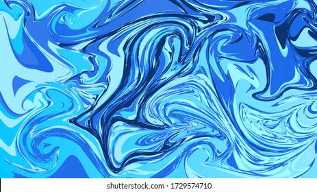 Vector illustration. Marble. Abstract minimalist background. Light blue color. Ceramic design. Desktop wallpaper. Soft wavy concept. Modern ornament. Paint splash. Fashion textile style. Abstraction
