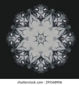 Vector illustration of marbled round pattern in gray colors.