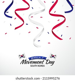 Vector Illustration of March 1st Movement Day in the South Korea.
