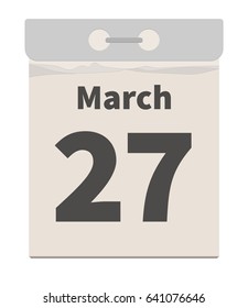 Vector illustration, March 27