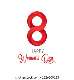 Vector Illustration. March 8 International Women’s Day. Happy International Women’s Day card