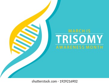 vector illustration of march is national trisomy awareness month theme design