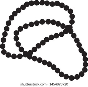 Vector illustration of Mardi Gras beads icon or symbol 