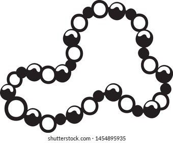 Vector illustration of Mardi Gras beads icon or symbol 