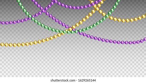 mardi gras beads vector