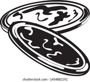 Vector illustration of Mardi Gras Doubloons icon or symbol 